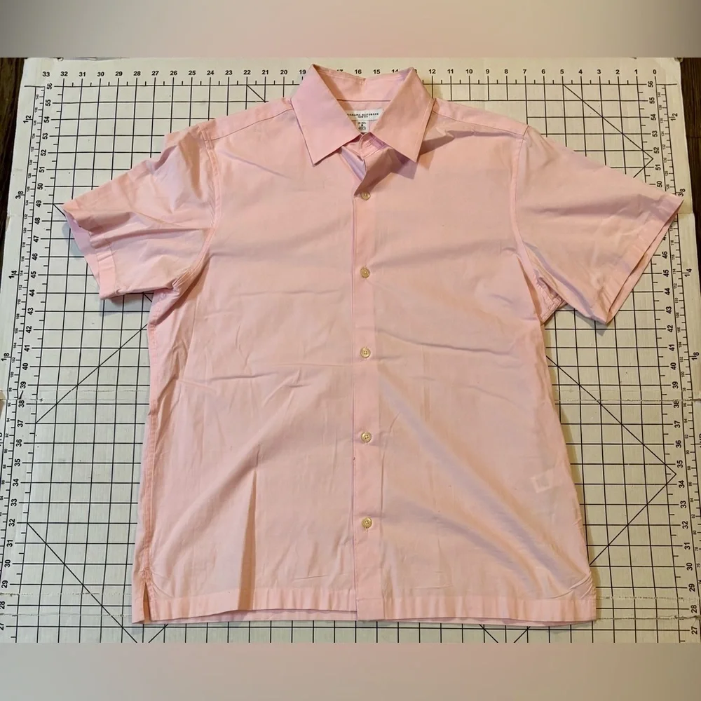 Banana Republic Men’s Size Small Pink‎ Slim Fit SS Button Down Shirt